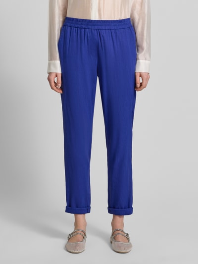 Marc Cain Straight Fit Leinenhose mit Viskose-Anteil Royal 4
