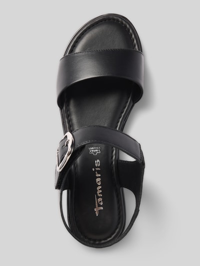 Tamaris Sandalette aus Leder mit Klettverschluss Black 3