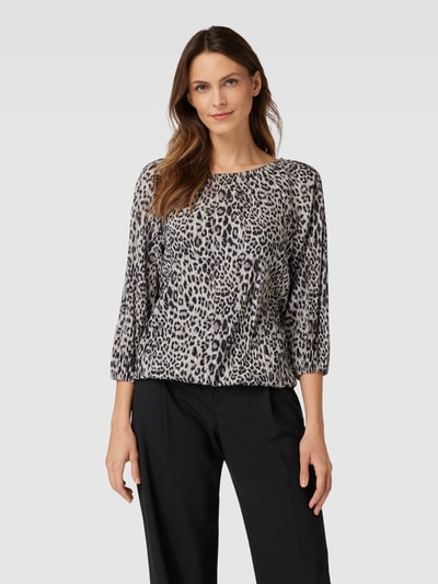 Christian Berg Woman Blouseshirt met dierenprint Zand - 4