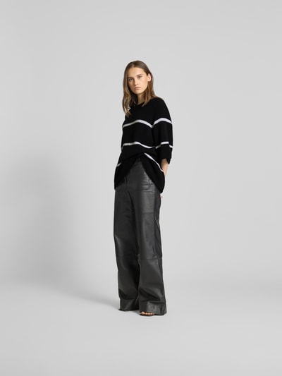 black palms Oversized Pullover in Strick-Optik Black 1