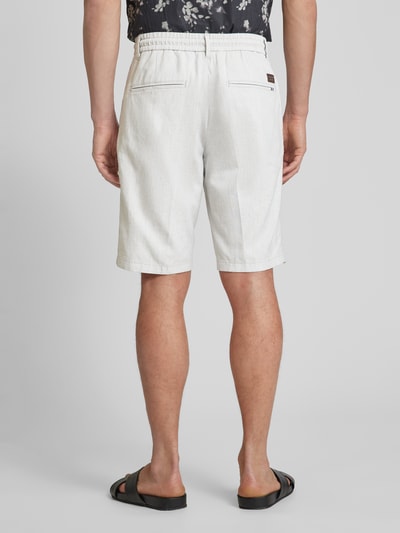 JOOP! Jeans Bermudy o kroju regular fit z wiązanym paskiem model ‘RUBY’ Srebrny 5