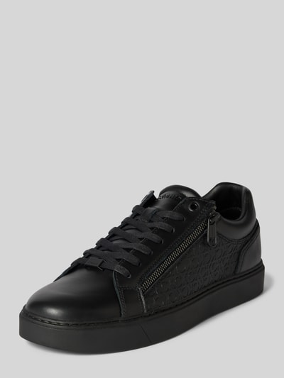 CK Calvin Klein Ledersneaker mit seitlichem Reißverschluss Black 1