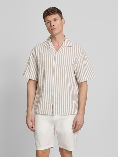 HUGO Relaxed Fit Freizeithemd aus Baumwoll-Mix Modell 'ESPINO' Hellbraun 4