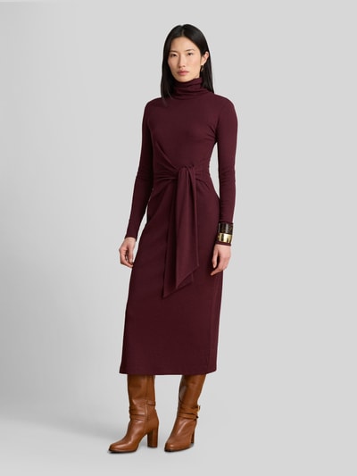 Lauren Ralph Lauren Regular fit vrijetijdsjurk van mix van katoen en modal Bordeaux - 3