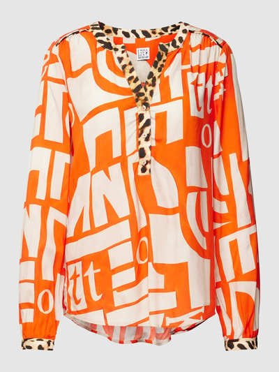 Emily Van den Bergh Bluse in Two-Tone-Machart Modell 'Schlupf' Orange 2