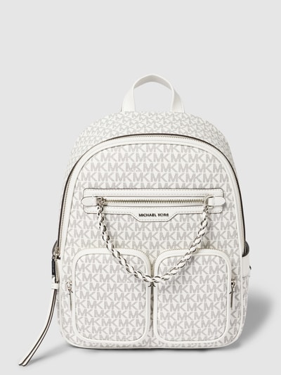MICHAEL Michael Kors Rucksack mit Allover-Logo Modell 'ELLIOT' Weiss 2