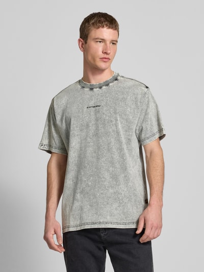 G-Star Raw T-Shirt mit Label-Print Anthrazit 4