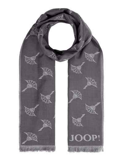 JOOP! Collection Sjaal met logomotief, model 'Feris' Antraciet - 1