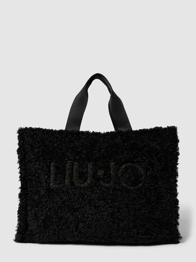 Liu Jo White Shopper mit Teddyfell Modell 'NEW PUNKY ATTITUDE' Black 2