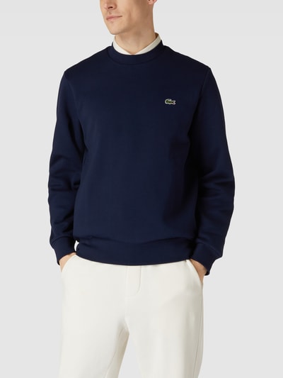 Lacoste Sweatshirt met labelpatch Marineblauw - 4