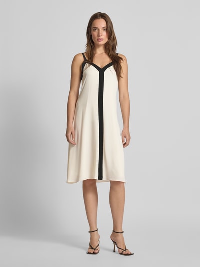Lauren Ralph Lauren Mini-jurk met V-hals, model 'KOLORA' Offwhite - 4