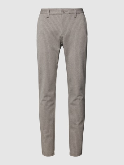 ONLY & SONS Stoffhose mit Nadelstreifen Modell 'MARK' Mittelbraun 2