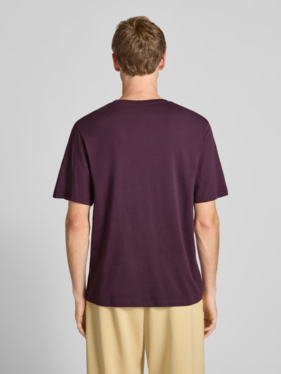 Jack & Jones T-shirt z nadrukiem z logo Śliwkowy 5