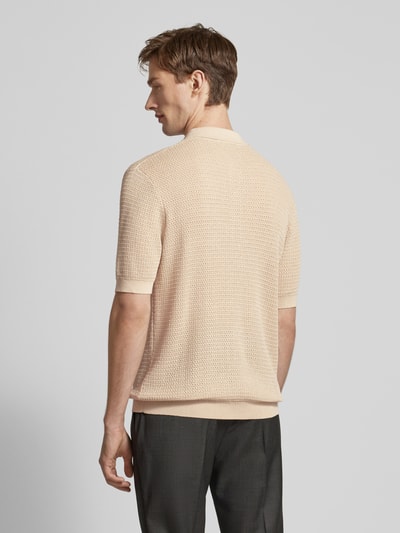 Mango Regular Fit Poloshirt mit Lochstickerei Modell 'zorzal' Beige 5