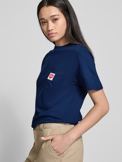 Carhartt Work In Progress T-shirt z czystej bawełny ekologicznej z naszywką z logo Ciemnoniebieski 3