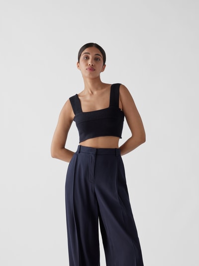 Extreme Cashmere Crop Top aus Kaschmirmischung Dunkelblau 4