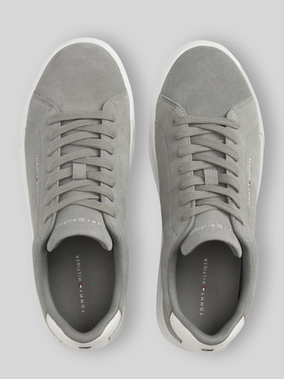 Tommy Hilfiger Sneaker aus echtem Leder mit Label-Schriftzug Hellgrau 4