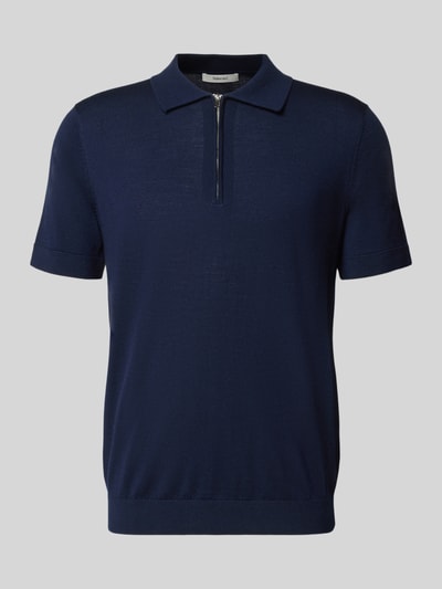 Produktfoto, Regular Fit Poloshirt aus reiner Wolle Modell 'TRAY' von Selected Homme, Optik: Unifarben, Kragenform: Polokragen, Kurzarm, Ärmelabschluss und Rumpfabschluss gerippt, Materialverarbeitung: Strick