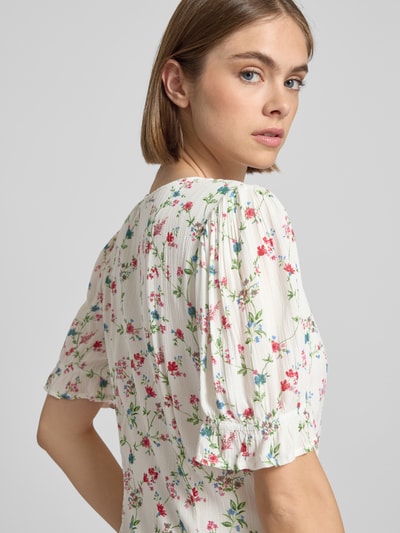 Pieces Regular fit vrijetijdsjurk met bloemenmotief, model 'FYA' Wit - 3