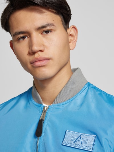 Alpha Industries Bomberjacke mit Label-Badge Blau 3