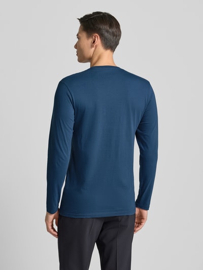 RAGMAN Shirt met lange mouwen en geribde ronde hals Donkerblauw - 5