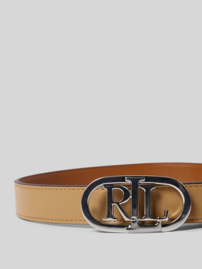Lauren Ralph Lauren Leren riem met gesp met label Camel - 2