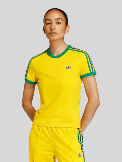 adidas Originals Slim Fit T-Shirt aus Baumwoll-Mix GELB 4
