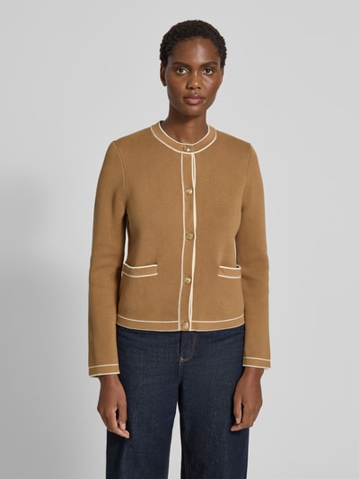 Gant Kardigan z dzianiny z wpuszczanymi kieszeniami Piaskowy 4