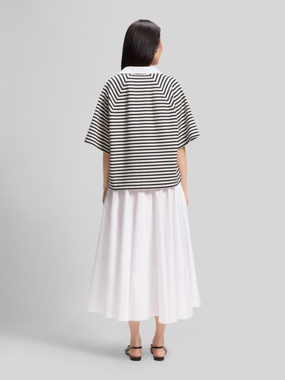 BOSS Loose Fit Poloshirt aus Baumwoll-Mix Modell 'ESSIPA_STRIPED' Marine 5