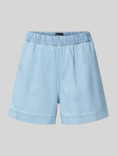 Pieces Loose fit korte jeans van katoenmix, model 'TULA' Lichtblauw - 2