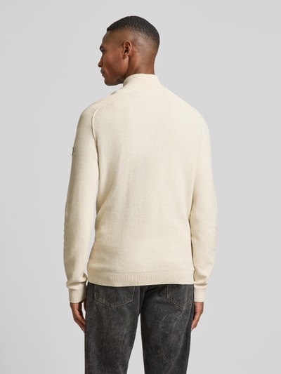 s.Oliver RED LABEL Regular Fit  Strickpullover aus reiner Baumwolle in Piqué-Qualität Sand 5