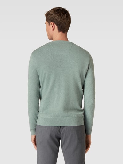 Tom Tailor Strickpullover mit Logo-Stitching Mint Melange 5