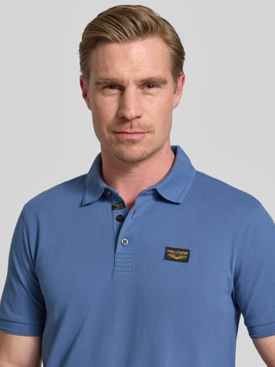 PME Legend Slim Fit Poloshirt mit Logo-Patch Jeansblau 3