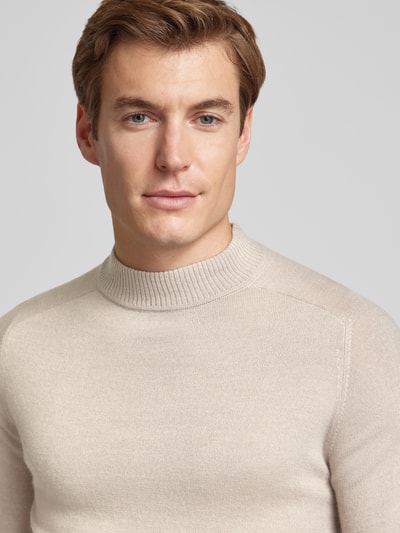 CG - Club of Gents Gebreide pullover met structuurmotief, model 'Bertie' Beige - 3