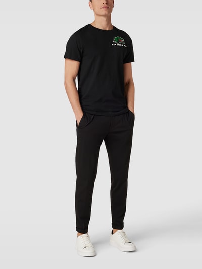 Lacoste T-Shirt mit Label-Print Modell 'Croczilla' Black 1