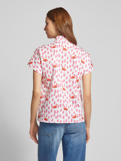 Marc Cain Blouseshirt met all-over motief Felroze - 5