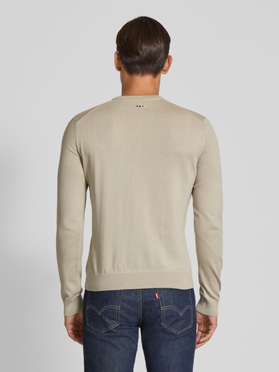 Napapijri Regular Fit Longsleeve mit Logo-Stitching Modell 'Droz' Mittelgrau 5