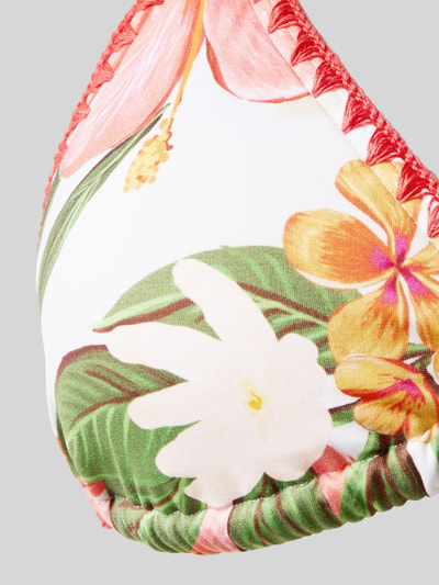 Produktfoto, Bikini-Oberteil mit Schnürung Modell 'NUCO TAHITI' von Banana Moon, bunter Allover-Look, Material-Mix mit Stretch-Anteil, florale Optik, glatte Textur