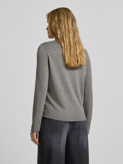 s.Oliver RED LABEL Regular Fit Strickpullover aus Baumwoll-Viskose-Mix Anthrazit 5