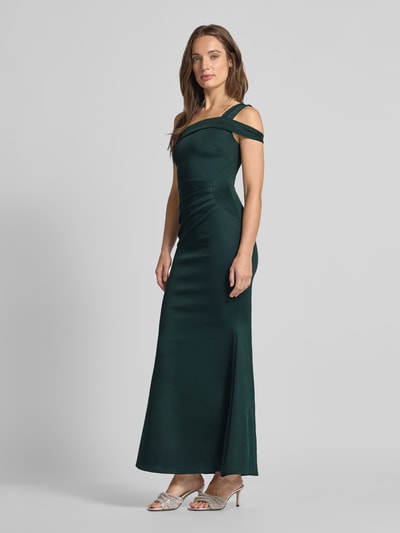 Lipsy Abendkleid mit One-Shoulder-Träger Dunkelgruen 1