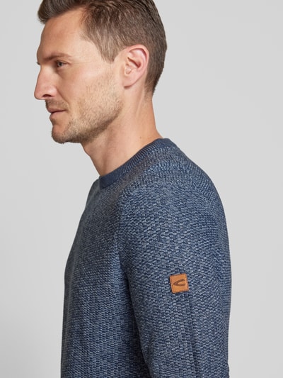 camel active Strickpullover mit Rundhalsausschnitt Rauchblau 3