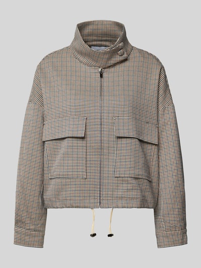 SUNCOO PARIS Jack met opstaande kraag en klepzakken, model 'DARIO' Zand - 2