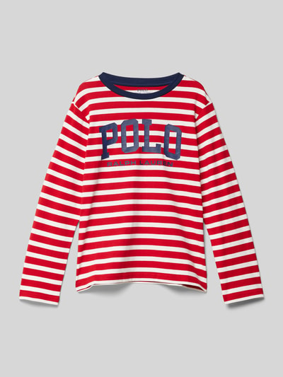 Polo Ralph Lauren Teens Longsleeve mit Label-Print Rot 1