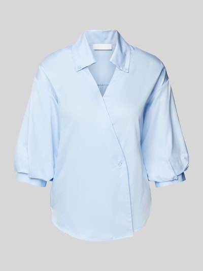 Rich & Royal Slim Fit Bluse mit tiefem V-Ausschnitt Blau 2