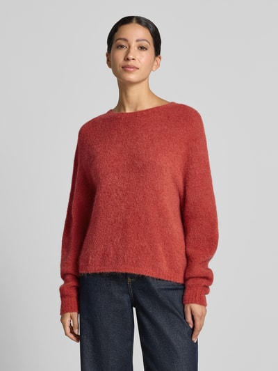 Marella Strickpullover aus Alpaka-Mix Modell 'GIUNCO' Dunkelrot 4