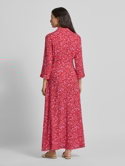 YAS Maxi-jurk met doorknoopsluiting, model 'SAVANNA' Felroze - 5