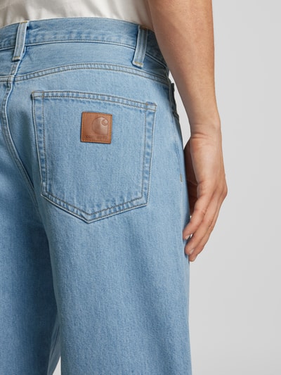 Carhartt Work In Progress Straight Leg Jeans im 5-Pocket-Design Modell 'AARON' Jeansblau 3