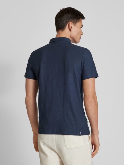 JOOP! Jeans Regular fit poloshirt in gemêleerde look, model 'Alanas' Marineblauw gemêleerd - 5