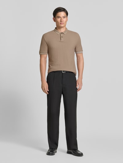 BOSS Regular Fit Poloshirt aus reiner Baumwolle Modell 'Parlay 82' Taupe 1
