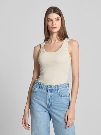 Marc O'Polo Slim fit tanktop van katoenmix Zand - 4
